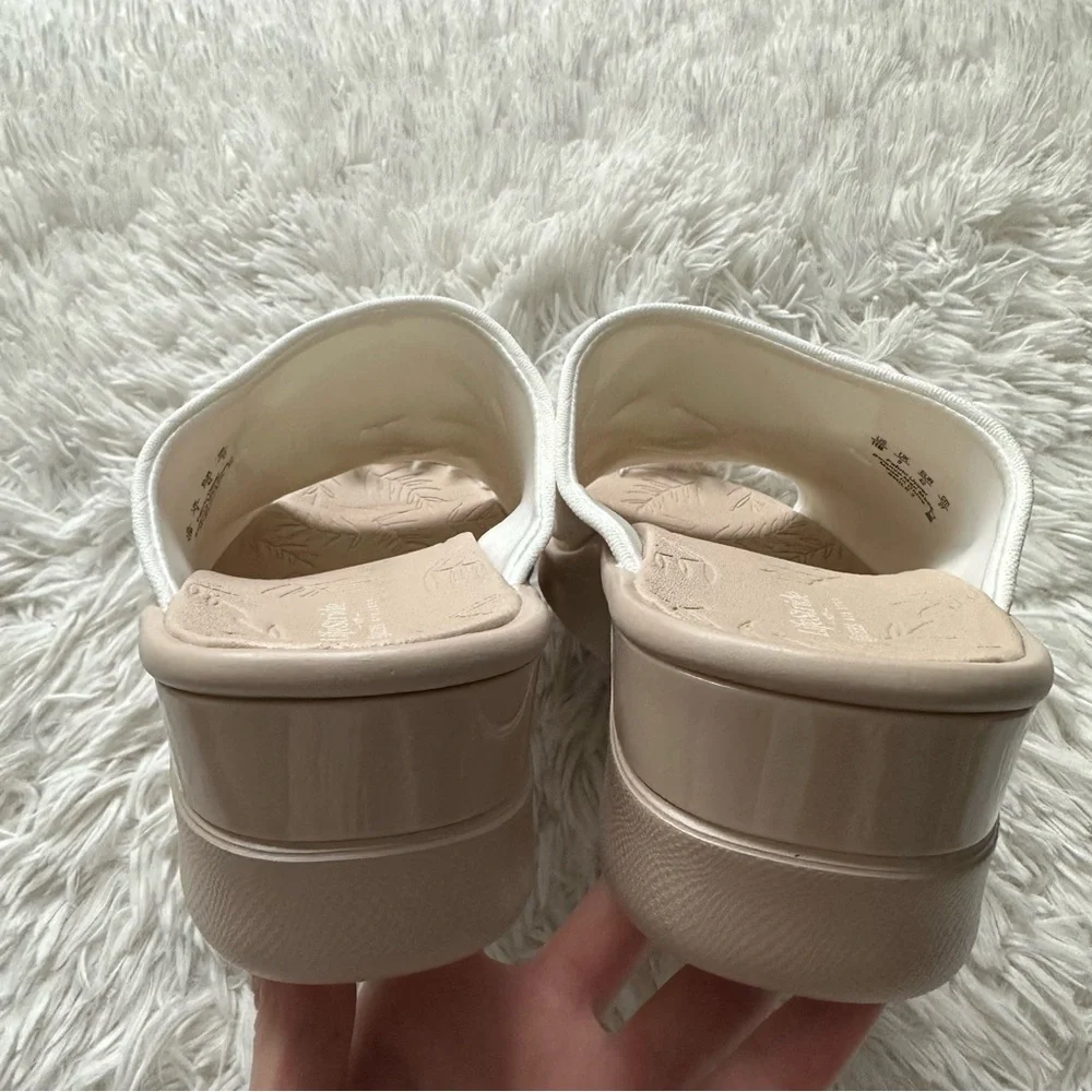Lifestride Bzees Smile Wedge Sandal White New In Box Size 11 - Picture 5 of 9